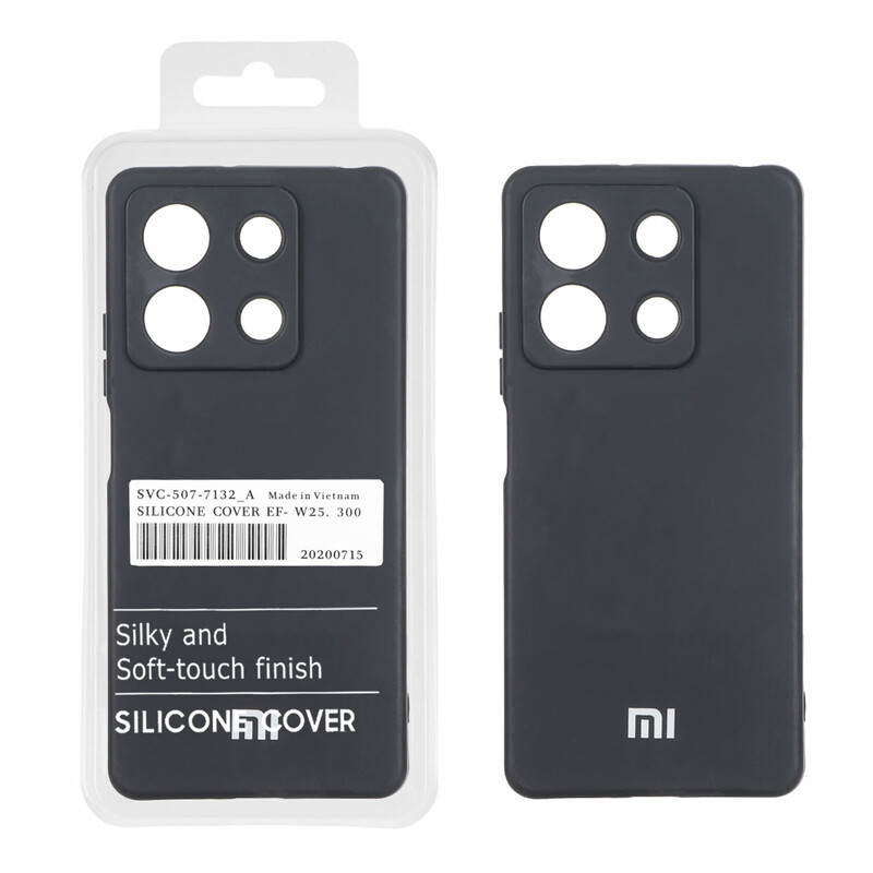 قاب نیو سیلیکون محافظ لنزدار RFF مدل Xiaomi Redmi Note 13 5G - مشکی (پک دار)
