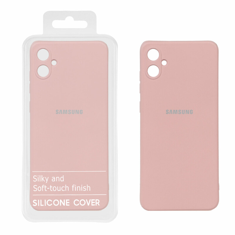 قاب نیو سیلیکون محافظ لنزدار RFF مدل Samsung Galaxy A05 / M05 / F05 - صورتی کرم (پک دار)