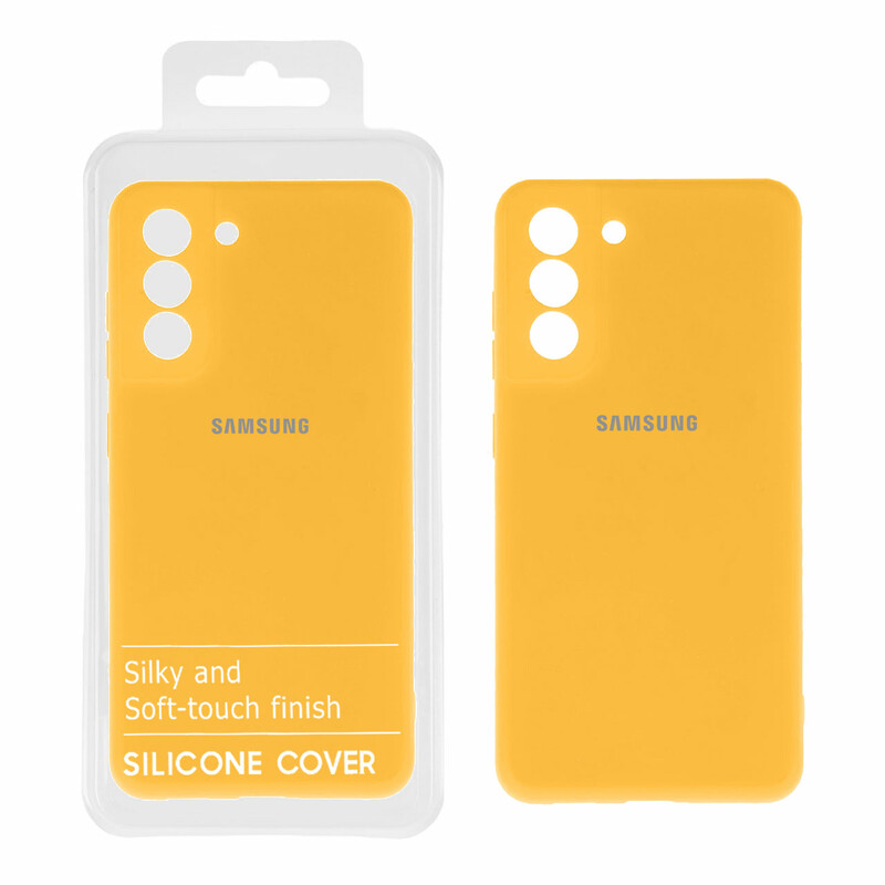 قاب نیو سیلیکون محافظ لنزدار RFF مدل Samsung S21 FE - زرد کد 9 (پک دار)