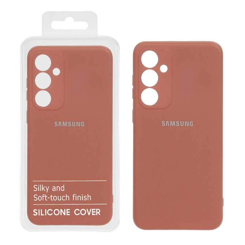 قاب نیو سیلیکون محافظ لنزدار RFF مدل Samsung S23 FE - حنایی (پک دار)