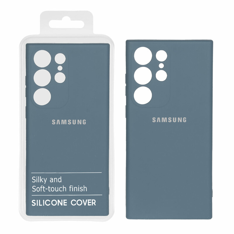قاب نیو سیلیکون محافظ لنزدار RFF مدل Samsung Galaxy S23 Ultra - آبی فیلی (پک دار)