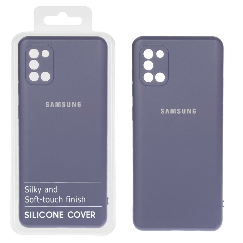 قاب نیو سیلیکون محافظ لنزدار RFF مدل Samsung A31 - بنفش کدر کد 6 (پک دار)