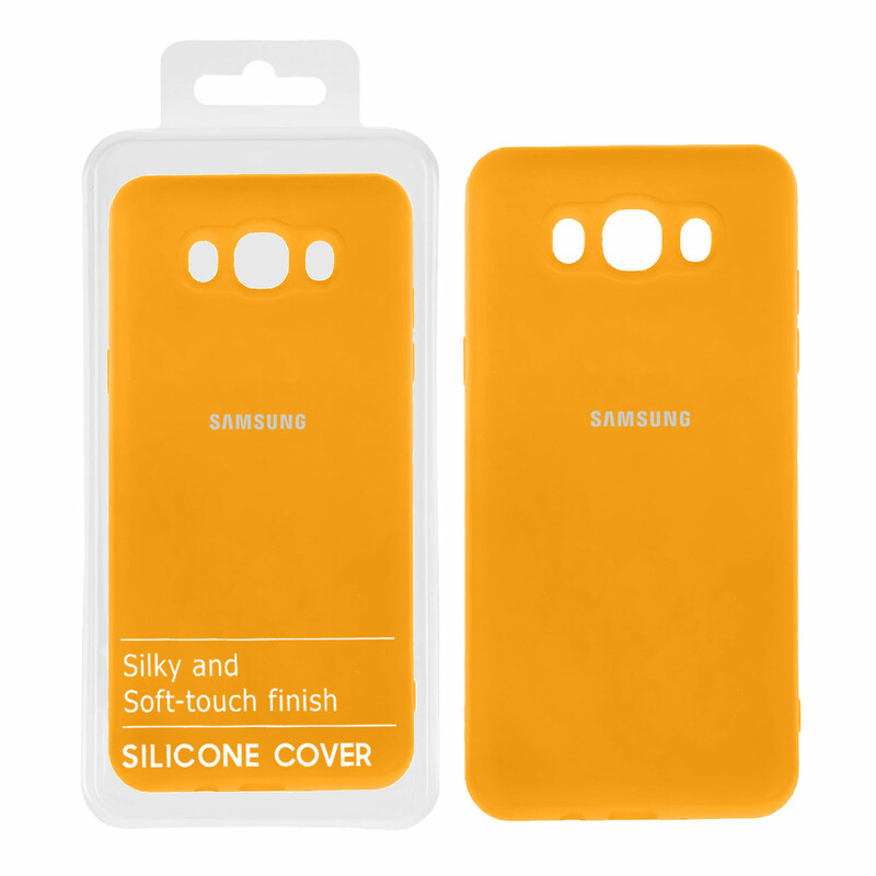 قاب نیو سیلیکون محافظ لنزدار RFF مدل Samsung J7 2016 / J710 - زرد کد 9 (پک دار)