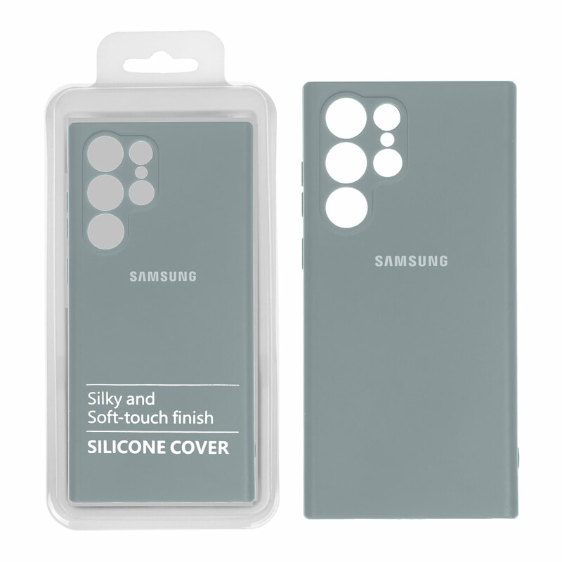 قاب نیو سیلیکون محافظ لنزدار RFF مدل Samsung Galaxy S22 Ultra - آبی فیلی (پک دار)