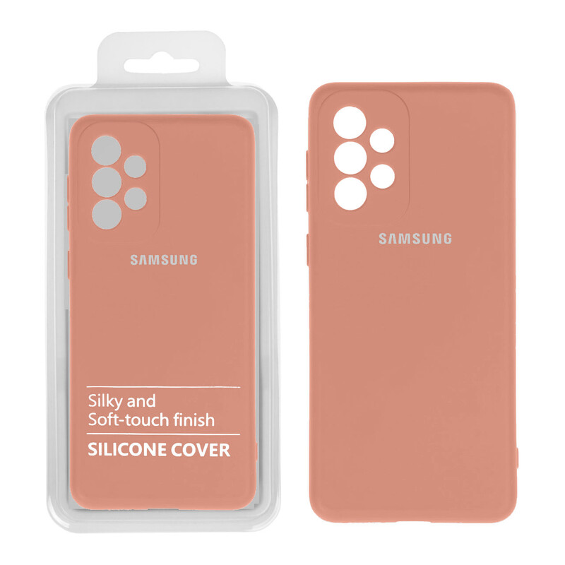 قاب نیو سیلیکون محافظ لنزدار RFF مدل Samsung A33 - 5G - حنایی (پک دار)