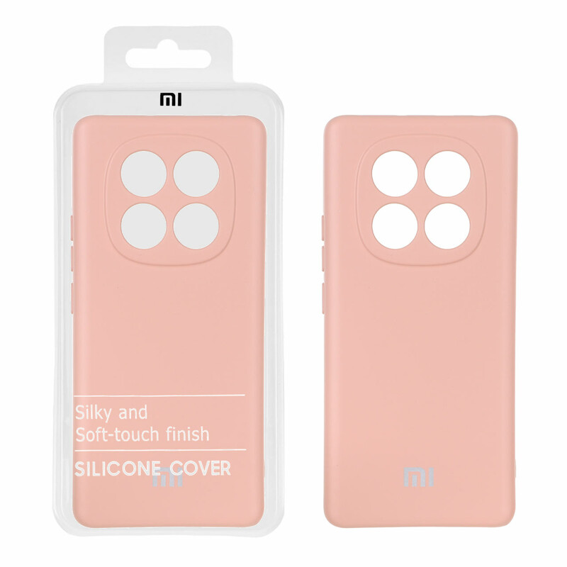 قاب نیو سیلیکون محافظ لنزدار RFF مدل Xiaomi Redmi Note 14 Pro 4G - کرم نارنجی (پک دار)