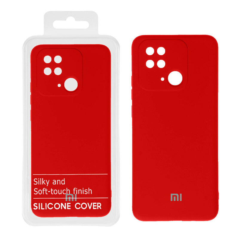 قاب نیو سیلیکون محافظ لنزدار RFF مدل Xiaomi Redmi 10c / Poco c40 / Redmi 10 power - قرمز کد7 (پک دار)