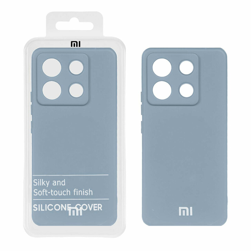 قاب نیو سیلیکون محافظ لنزدار RFF مدل Xiaomi Redmi Note 13 Pro 5G / Poco X6 5G - آبی فیلی (پک دار)