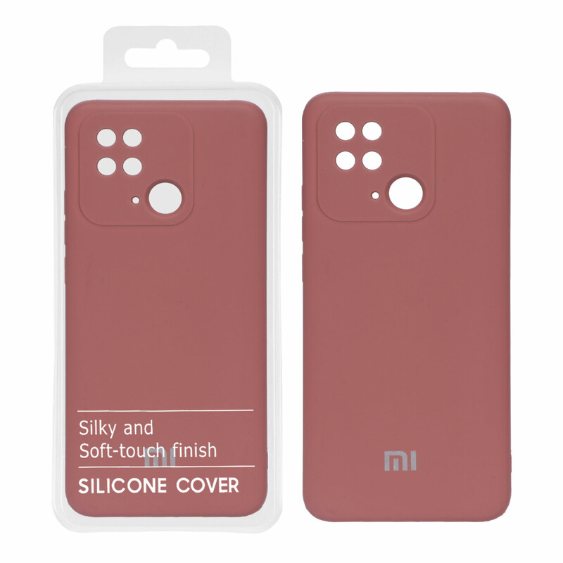 قاب نیو سیلیکون محافظ لنزدار RFF مدل Xiaomi Redmi 10C / Poco C40 - حنایی (پک دار)