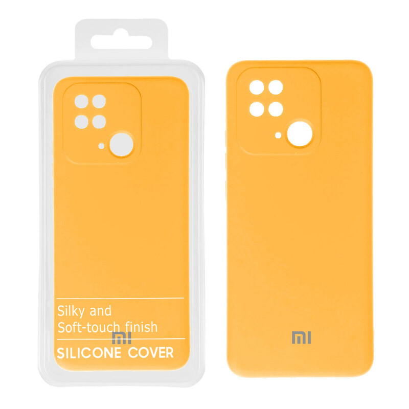 قاب نیو سیلیکون محافظ لنزدار RFF مدل Xiaomi Redmi 10C / Poco C40 - زرد کد7 (پک دار)