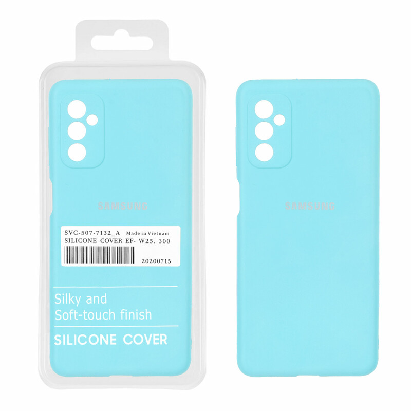 قاب نیو سیلیکون محافظ لنزدار RFF مدل Samsung Galaxy M52 - فیروزه ای (پک دار)