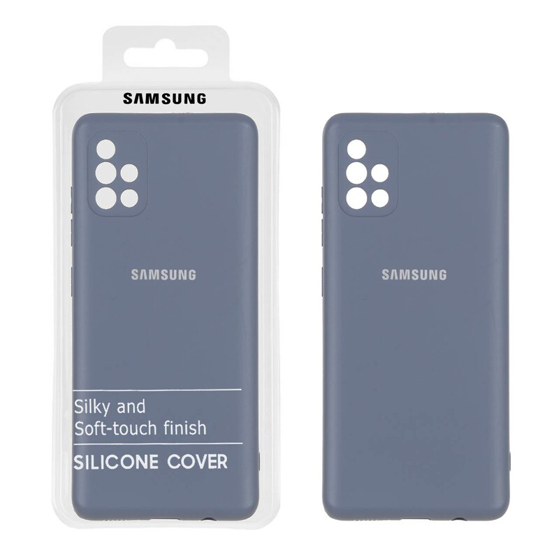 قاب نیو سیلیکون محافظ لنزدار RFF مدل Samsung A51 - 4G - فیلی (پک دار)