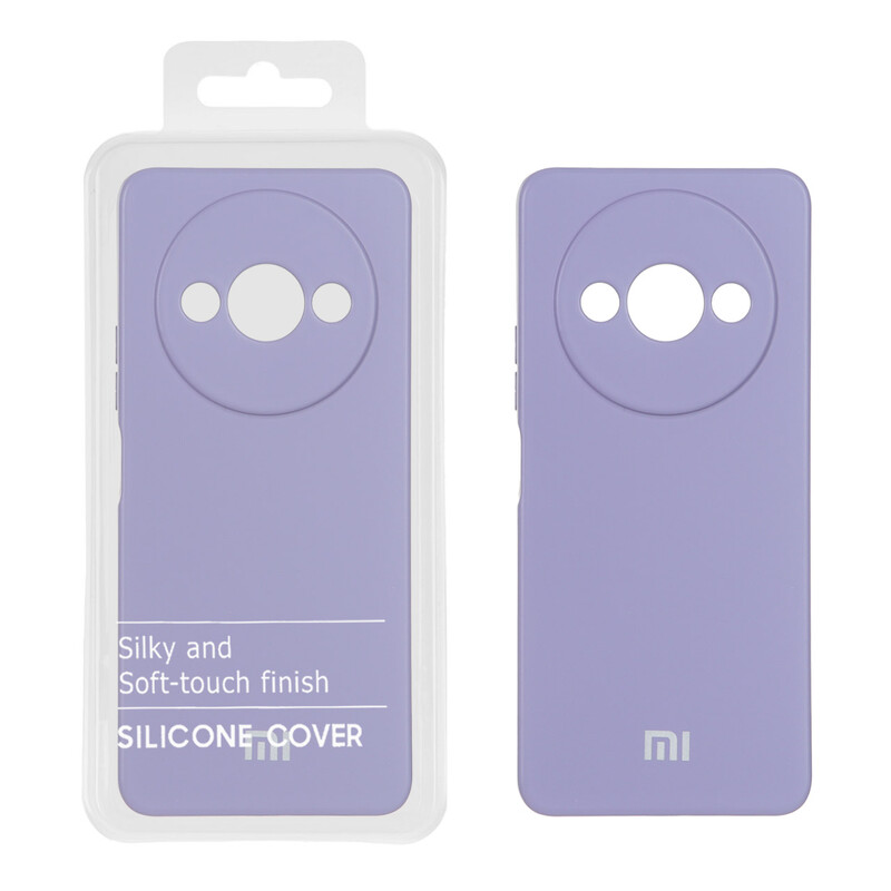 قاب نیو سیلیکون محافظ لنزدار RFF مدل Xiaomi Redmi A3 / A3x / poco C61 - یاسی (پک دار)