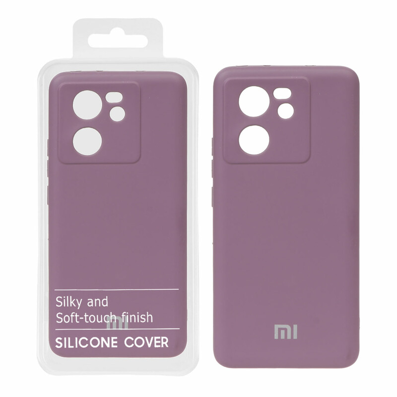 قاب نیو سیلیکون محافظ لنزدار RFF مدل Xiaomi Mi 13t / 13t Pro - بادمجانی (پک دار)