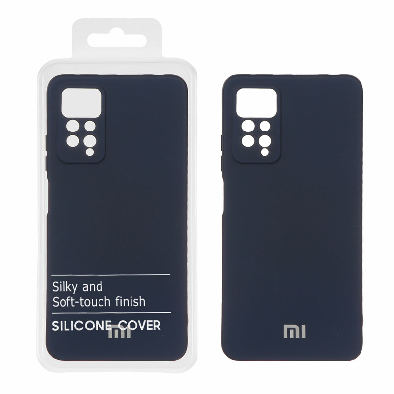 قاب نیو سیلیکون محافظ لنزدار RFF مدل Xiaomi Redmi Note 12 Pro 4G / Redmi Note 11 Pro - سرمه ای (پک دار)