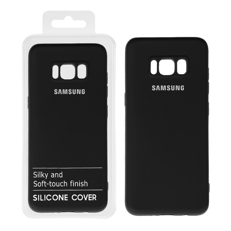قاب نیو سیلیکون محافظ لنزدار RFF مدل Samsung S8 - مشکی (پک دار)