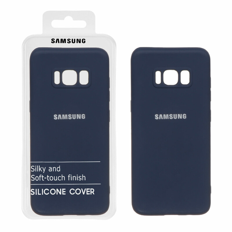 قاب نیو سیلیکون محافظ لنزدار RFF مدل Samsung Galaxy S8 - سرمه ای (پک دار)