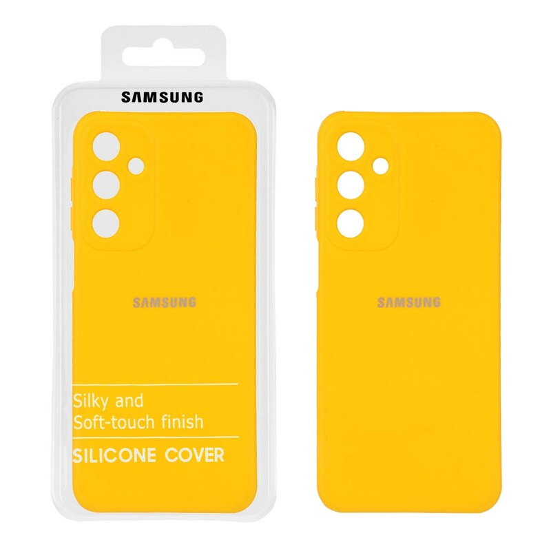 قاب نیو سیلیکون محافظ لنزدار RFF مدل Samsung Galaxy A16 - زرد (پک دار)