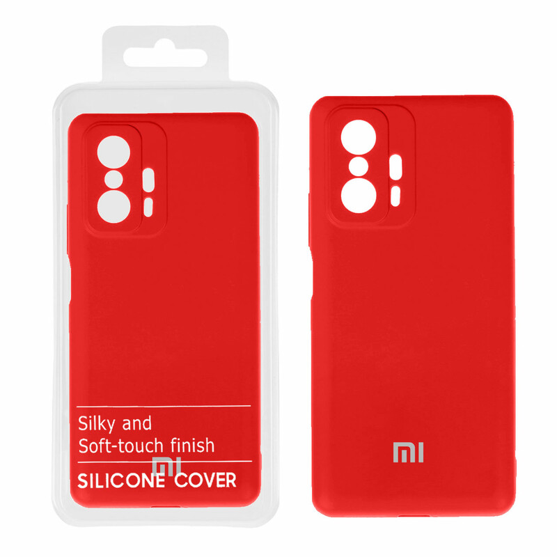 قاب نیو سیلیکون محافظ لنزدار RFF مدل Xiaomi Mi 11T / 11T Pro - قرمز کد 6 (پک دار)