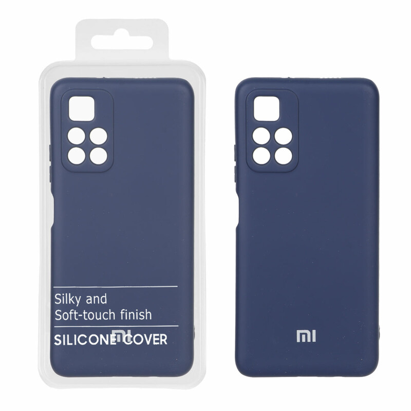 قاب نیو سیلیکون محافظ لنزدار RFF مدل Xiaomi Redmi Note 11 5G / Poco M4 Pro 5G - سرمه ای (پک دار)