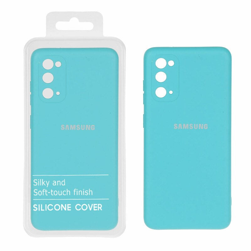قاب نیو سیلیکون محافظ لنزدار Samsung Galaxy S20 - RFF - فیروزه ای (پک دار)