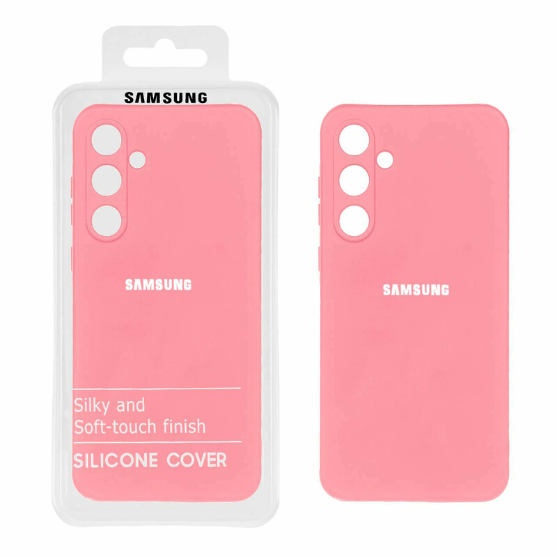 قاب نیو سیلیکون محافظ لنزدار Samsung Galaxy A55 - RFF - صورتی پاستیلی (پک دار)