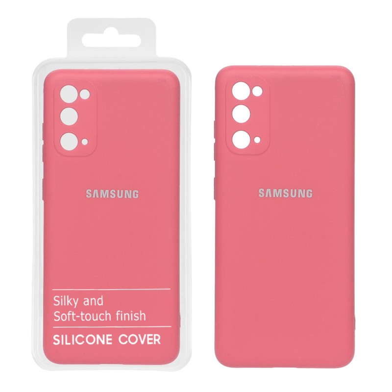 قاب نیو سیلیکون محافظ لنزدار Samsung S20 - RFF - صورتی پاستیلی (پک دار)
