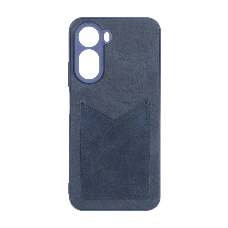 قاب طرح چرم جاکارتی محافظ لنزدار Xiaomi Poco C81 / C81 Pro / C85X / Redmi A7 Pro - سرمه ای