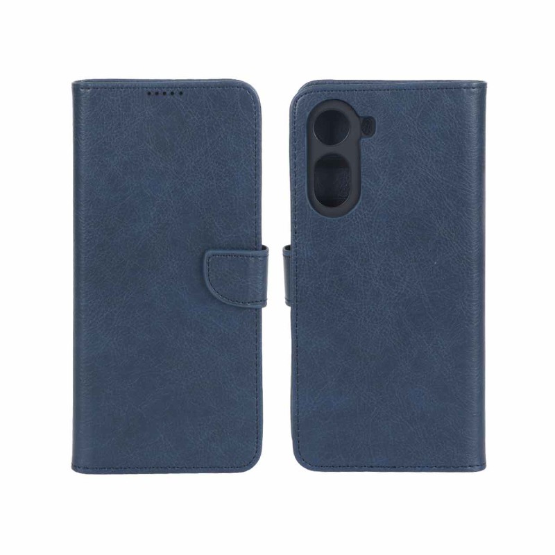 کیف چرمی موبایل مگنتی محافظ لنزدار KRF مدل Xiaomi Poco C81 / C81 Pro / C85X / Redmi A7 Pro - سرمه ای