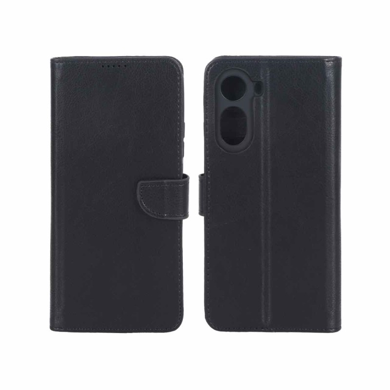 کیف چرمی موبایل مگنتی محافظ لنزدار KRF مدل Xiaomi Poco C81 / C81 Pro / C85X / Redmi A7 Pro - مشکی