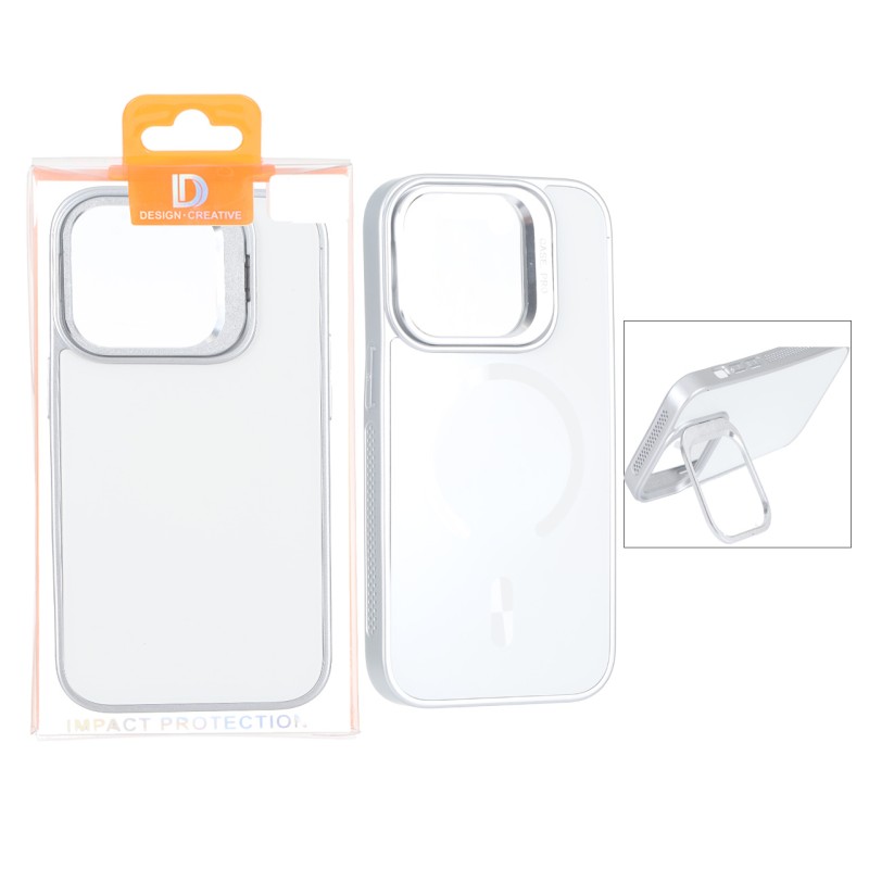 قاب اورجینال PVD Case Pro استندشو MagSafe مدل Apple iPhone 14 Pro - نقره ای (پک دار)