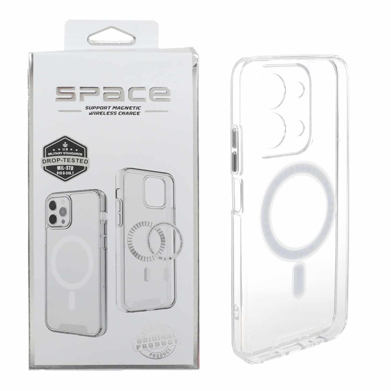 قاب اورجینال Space شفاف Magsafe نسخه گلوبال Xiaomi Redmi 15C / Poco C85 (پک دار)