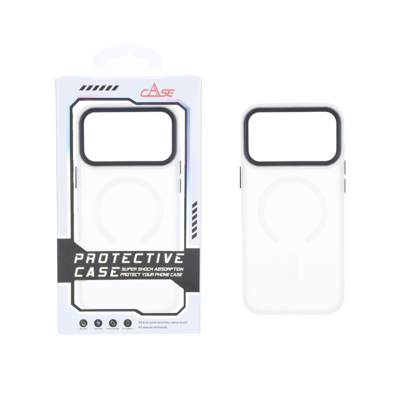قاب اورجینال Protective Case مات MagSafe بلک لنز Apple iPhone 17 Pro / iPhone 18 Pro - سفید (پک دار)