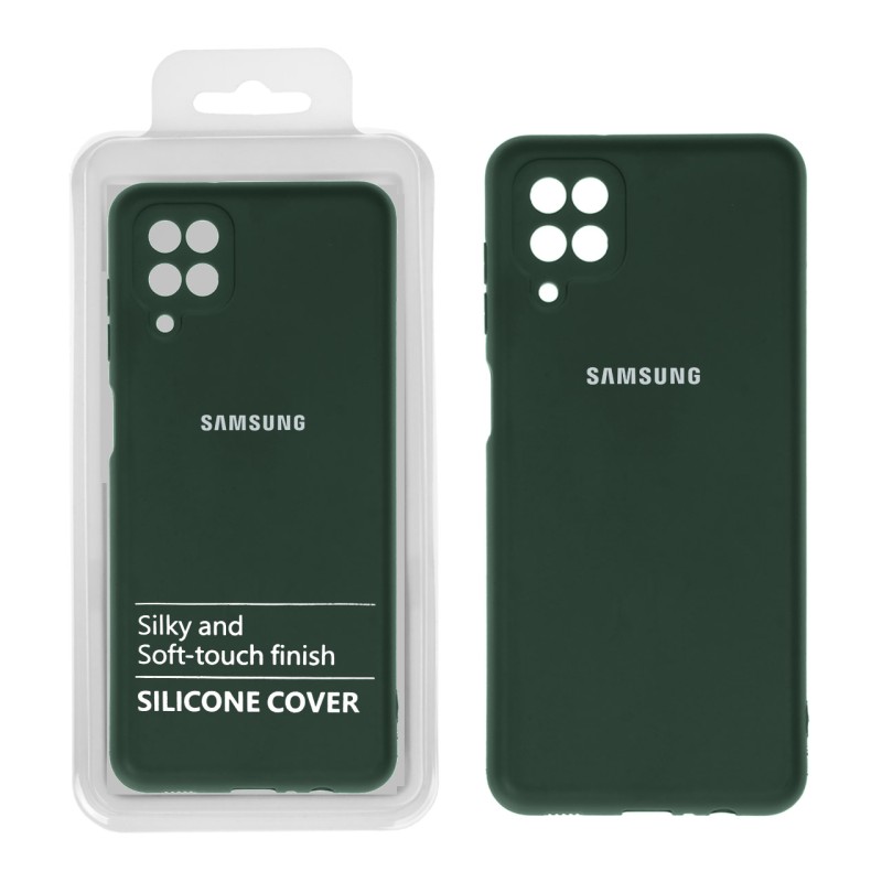 قاب نیو سیلیکون محافظ لنزدار RFF مدل Samsung A12 / M12 / F12 سبز تیره (پک دار)
