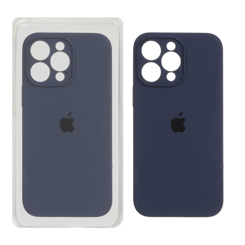 قاب سیلیکونی پاک کنی محافظ لنزدار اورجینال Apple iPhone 14 Pro Max - سرمه ای تیره ( پک اصلی)
