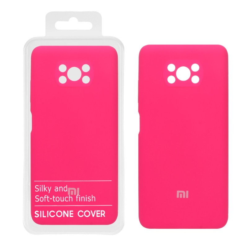 قاب سیلیکونی پاک کنی اورجینال درجه یک Xiaomi Poco X3 / Poco X3 Pro / Poco X3 NFC - صورتی فانتزی (پک دار)