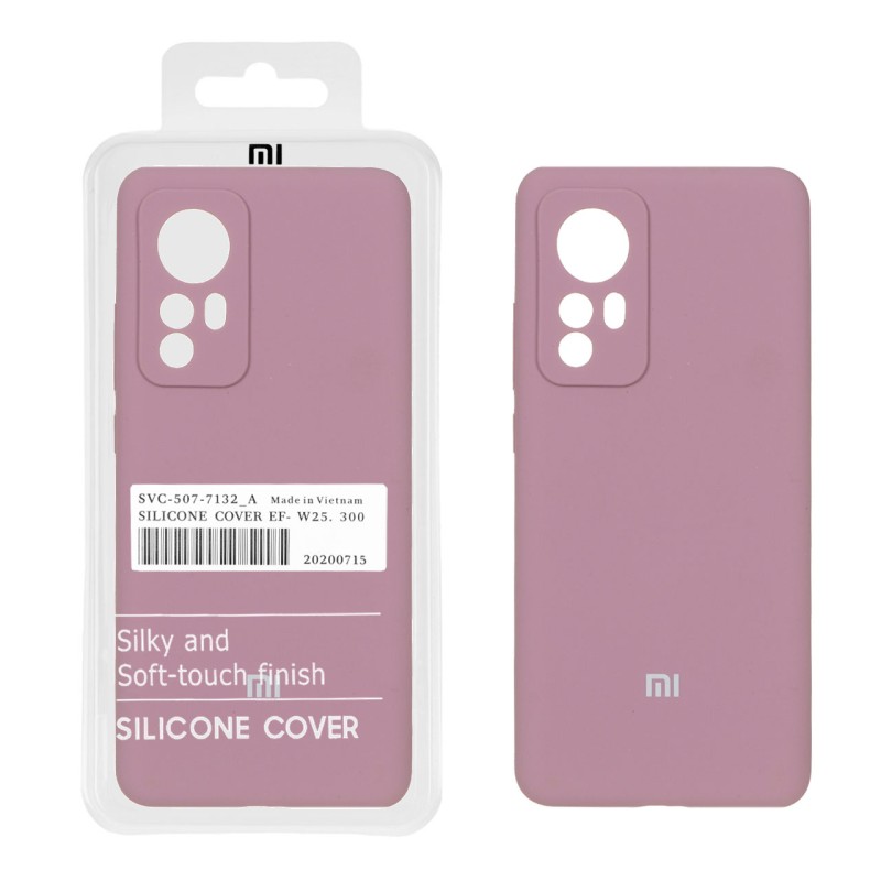 قاب سیلیکونی پاک کنی اورجینال درجه یک Xiaomi Mi 12 / Mi 12X - بنفش کدر (پک دار)