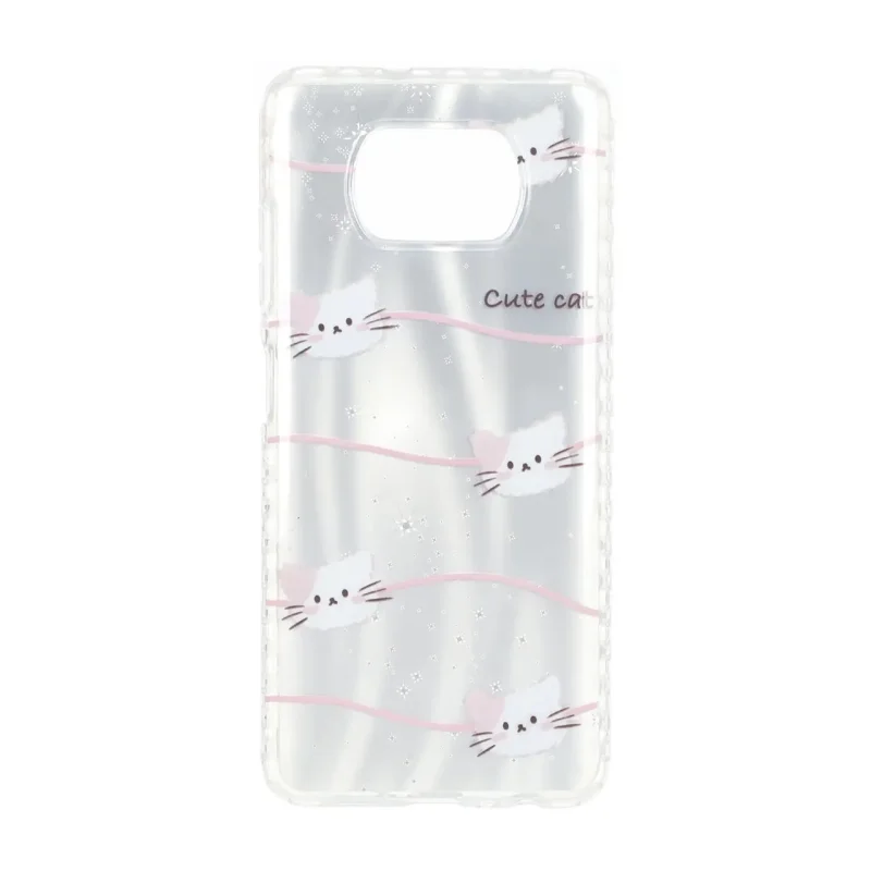 قاب مات ستاره ای دور ژله ای شفاف Xiaomi Poco X3 / Poco X3 Pro / Poco X3 NFC - طرح 343