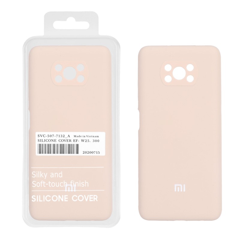قاب سیلیکونی پاک کنی اورجینال درجه یک Xiaomi Poco X3 / Poco X3 Pro / Poco X3 NFC - نسکافه ای (پک دار)