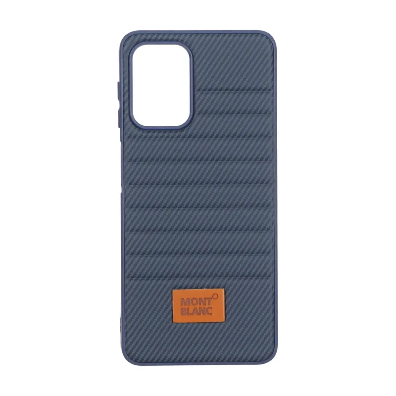 قاب Mont Blanc پافری طرح هاشور Samsung Galaxy A22 4G / M22 / M32 4G / F22 - سرمه ای کد 1
