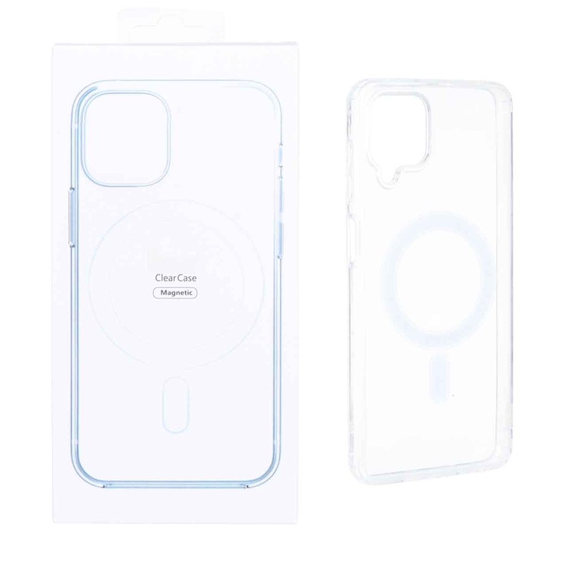 قاب شفاف Samsung Galaxy A12 / M12 / F12 با قابلیت شارژ MagSafe (پک دار)