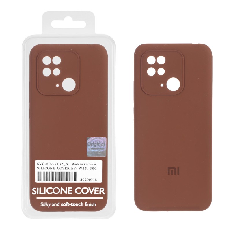 قاب سیلیکونی پاک کنی اورجینال Master Quality مدل Xiaomi Redmi 10C / Redmi 10 Power / Poco C40 - قهوه ای (پک دار)