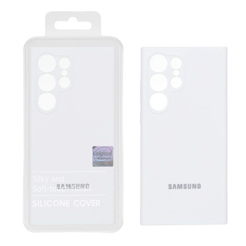 قاب سیلیکونی پاک کنی اورجینال Master Quality مدل Samsung Galaxy S23 Ultra - سفید (پک دار)