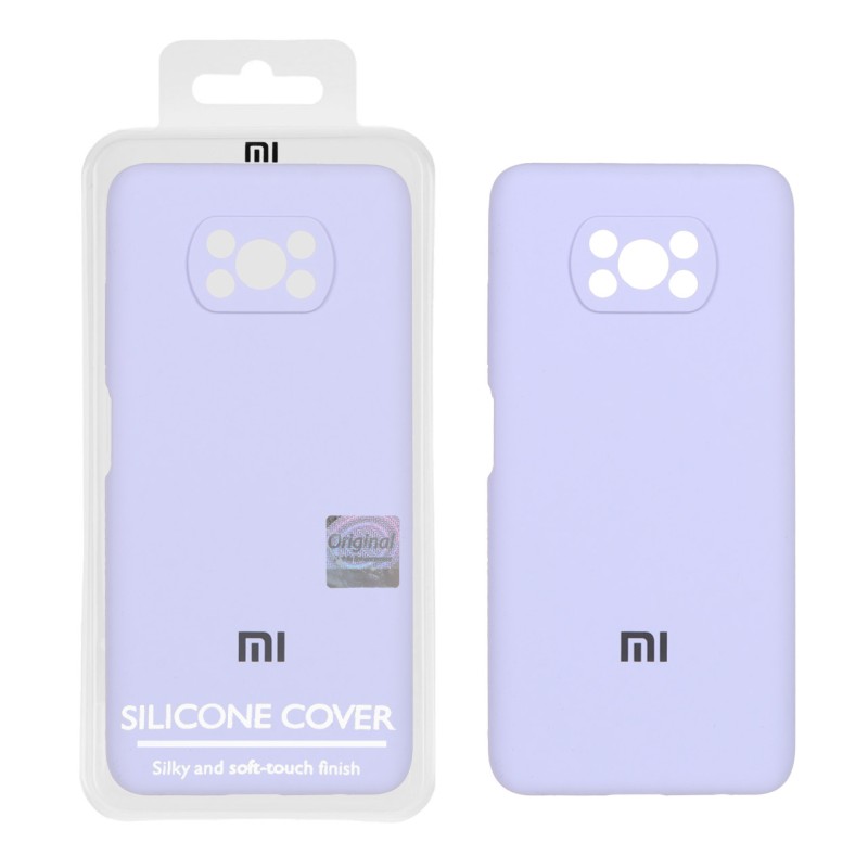 قاب سیلیکونی پاک کنی اورجینال Master Quality مدل Xiaomi Poco X3 / Poco X3 Pro / Poco X3 NFC - یاسی (پک دار)