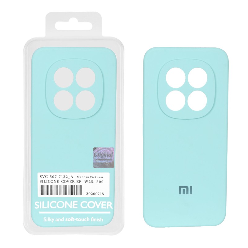 قاب سیلیکونی پاک کنی اورجینال Master Quality مدل Xiaomi Redmi Note 15 Pro 5G / Note 15 Pro Plus / Poco M8 Pro 5G - سبزآبی (پک دار)
