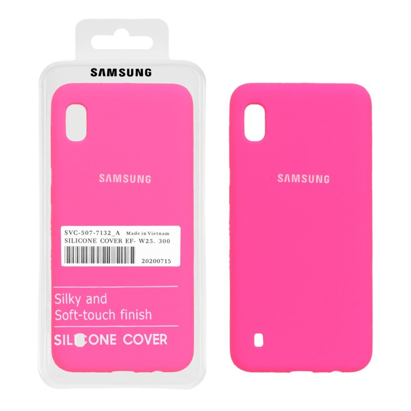 قاب سیلیکونی پاک کنی اورجینال درجه یک Samsung Galaxy A10 / M10 - صورتی فانتزی (پک دار)