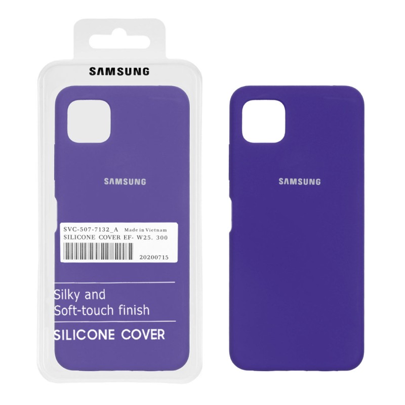 قاب سیلیکونی پاک کنی اورجینال درجه یک Samsung Galaxy A22 5G - بنفش تیره (پک دار)