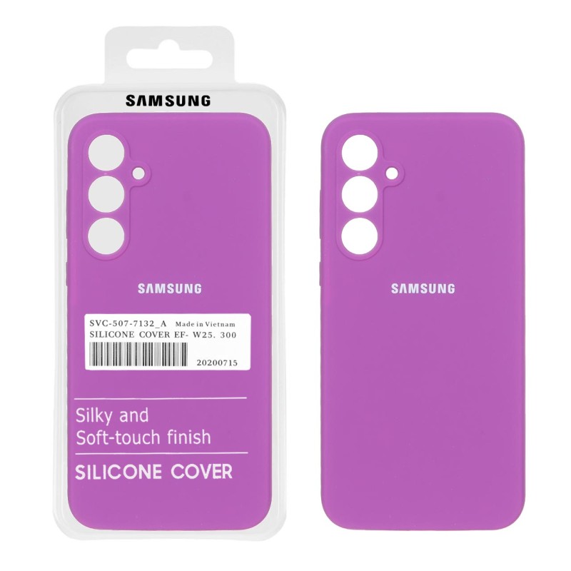 قاب سیلیکونی پاک کنی اورجینال درجه یک Samsung Galaxy A35 - ارغوانی (پک دار)