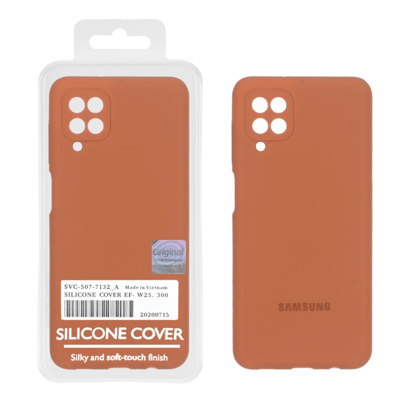 قاب سیلیکونی پاک کنی اورجینال Master Quality مدل Samsung Galaxy A12 / M12 / F12 - قهوه ای روشن (پک دار)