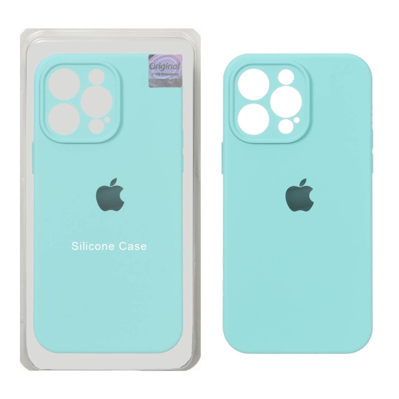 قاب سیلیکونی پاک کنی اورجینال Master Quality مدل Apple iPhone 14 Pro Max - سبزآبی (پک دار)